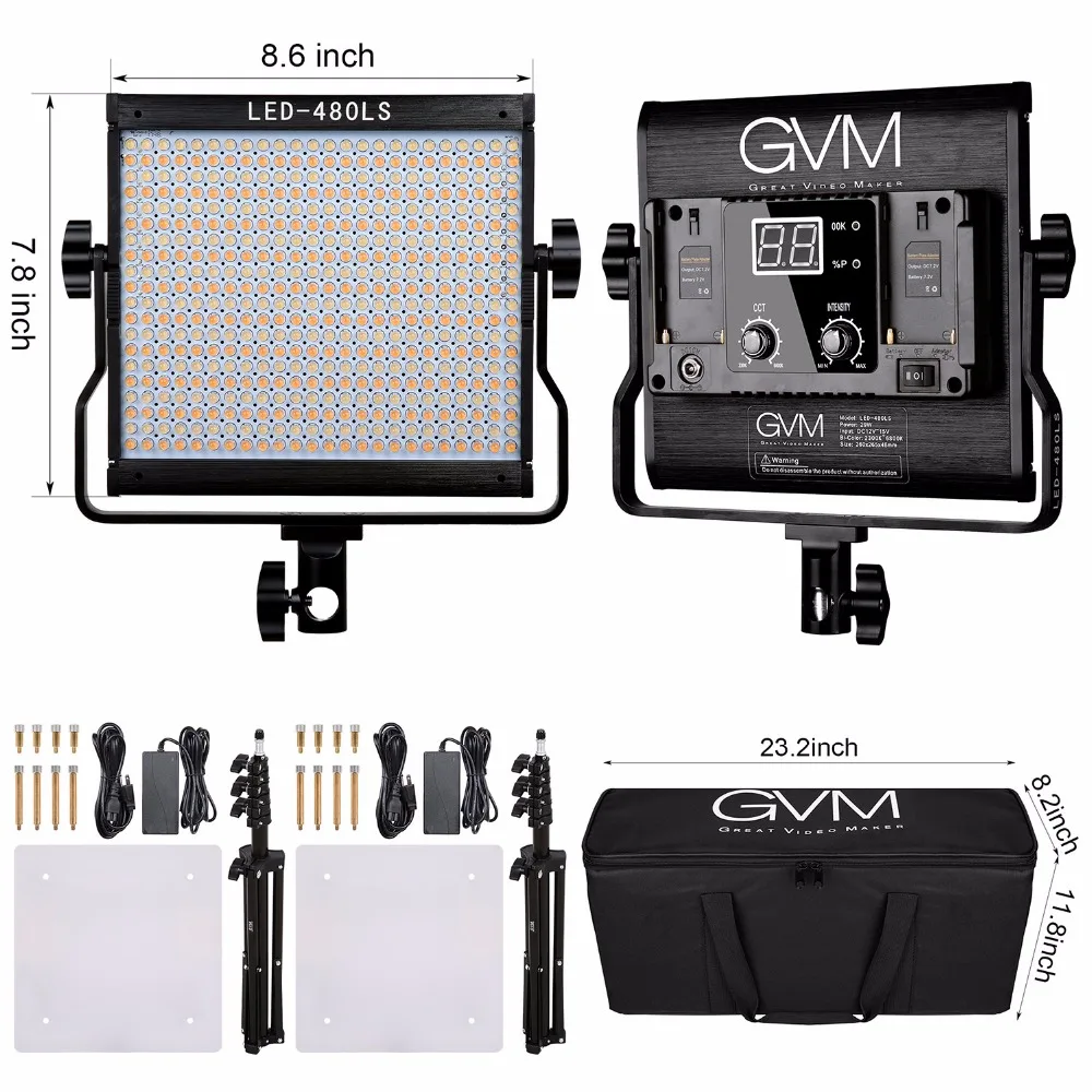 Black led video light
