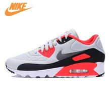 Original NIKE AIR Breathable MAX 90 ULTRA SE Men’s Cushioning Running Shoes Sneakers Trainers Grey and White
