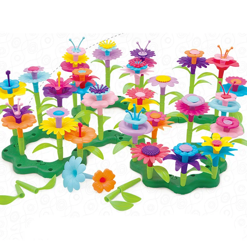46 шт./компл. мечта сад серии девушки цветок соединительные блоки, игрушки развивающие монтажные блоки творческие DIY кирпичики игрушки