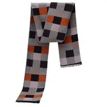 Men Plaid Scarf Winter Luxury Brand Cashmere Scarf Trendy font b Tartan b font Echarpe Hiver