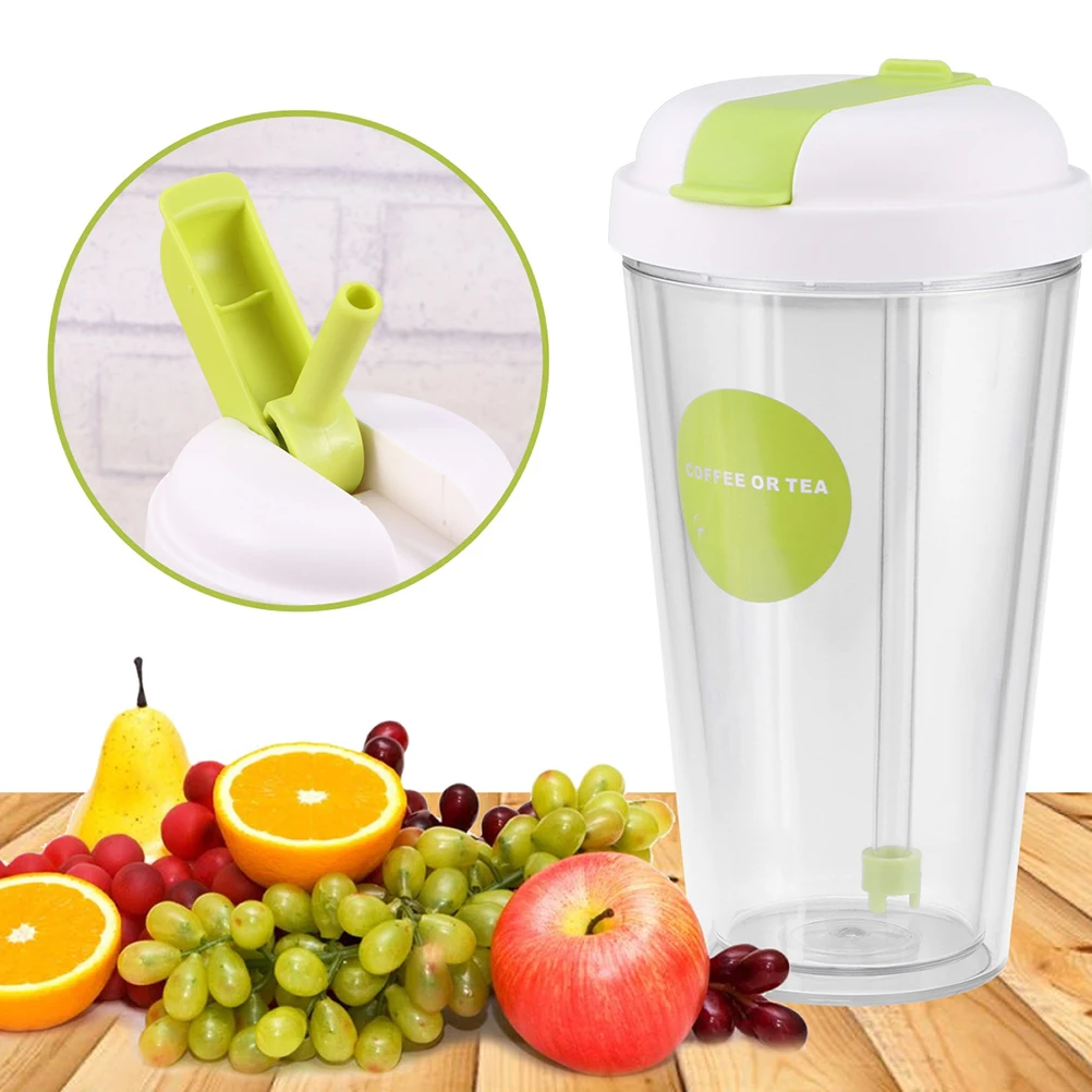 

1 PC 320ml Spill-Proof Water Bottle Break-Proof Double Wall Insulated Straw Adults Cup For Home Traveling Camping Car Use