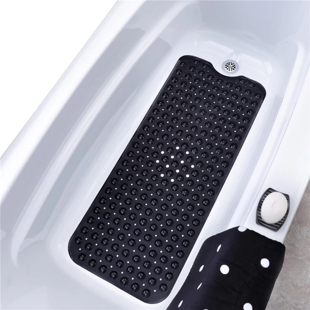 100*40cm Transparent Shower Mat BathTub Mat Bath Cushion with Drain  Hole,Suction Cup Non-Slip Mat for Bathroom,Kids Pregnant - AliExpress