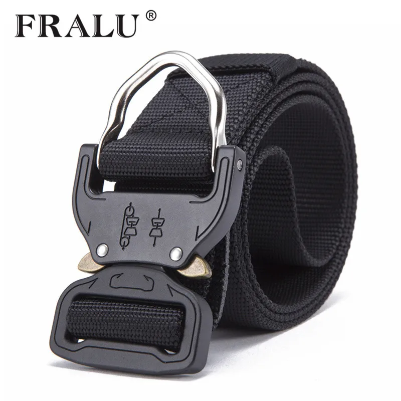 

FRALU Combat Heavy Duty Knock Off Tactical Belt Men US Soldier Military Equipment Army Belts Sturdy Hook Nylon Waistband 3.8cm