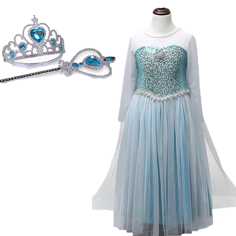 Новое летнее праздничное платье принцессы для маленьких девочек, Vetidos, детские платья Эльзы и Анны для костюмированной вечеринки, модная