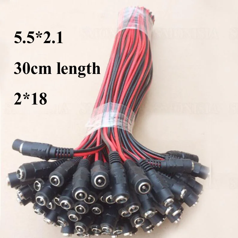 400pcs DC Power Male/Female Connector Cables Brass 12V DC Jack Wire for