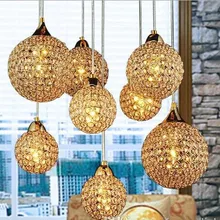 8 головок современный золотой K9 Хрустальные подвесные светильники с 8 шт. E14 светодиодные лампы