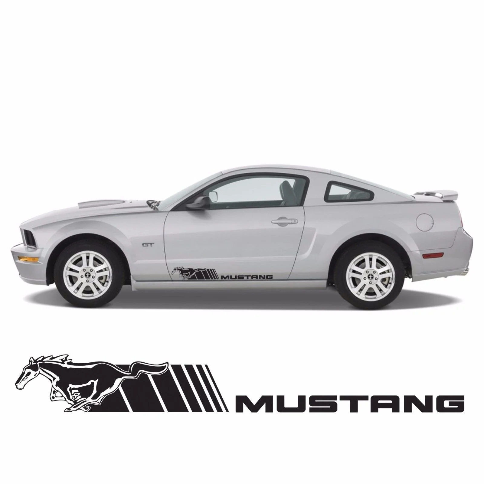 Для 2 шт Ford Mustang Horse с линиями рокер панель полосы RS005 автомобильный Стайлинг |