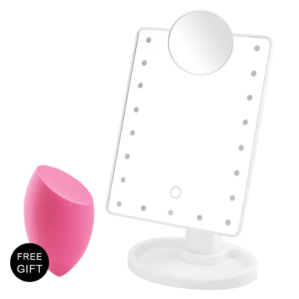 

Led Makeup Mirror with LED 16/22 Light Vanity Mirror Flexible Cosmetics lighted Cosmetics Mirrors USB Or Battery 10x Hand Mirror