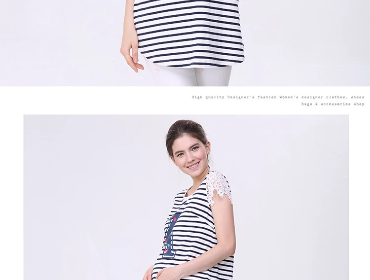 Летняя полосатая хлопковая футболка для кормления Одежда для беременных и кормящих женщин топы Одежда для кормления