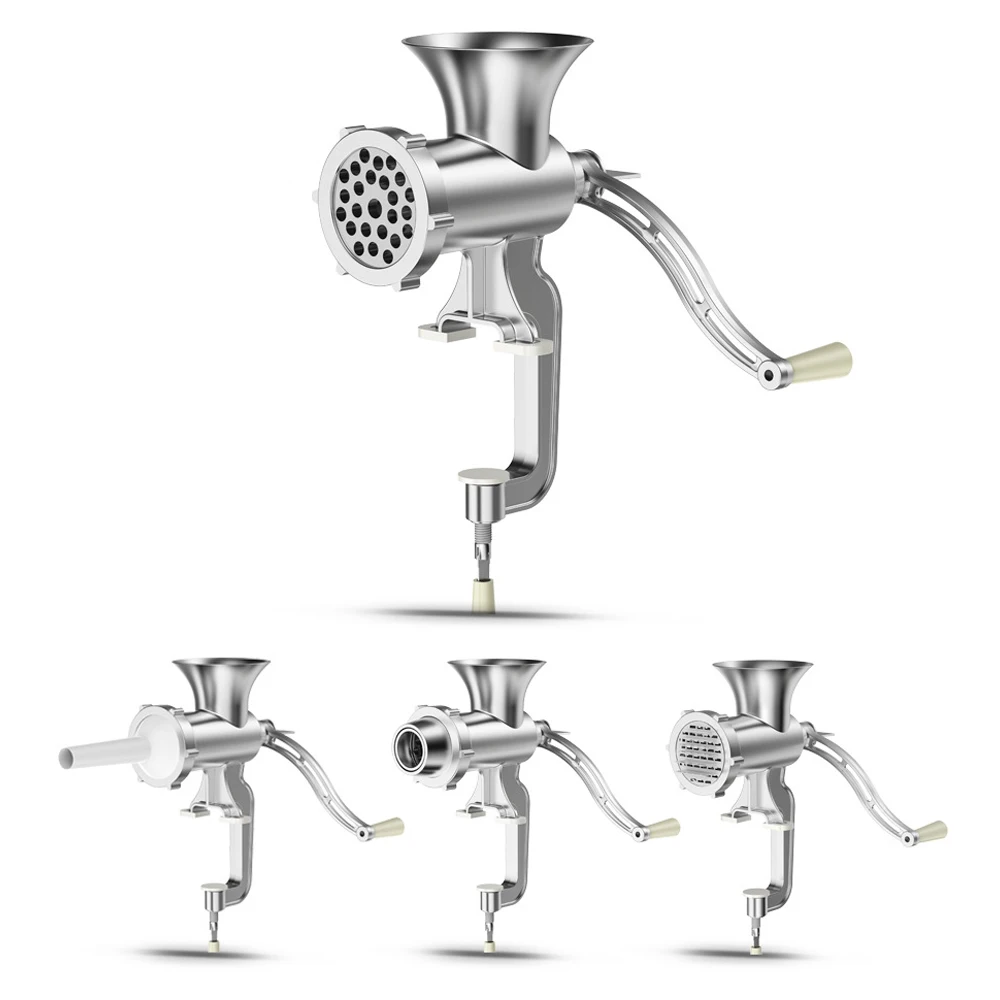 

Aluminum Alloy Kitchen 6 In 1 Multi-functional Home Manual Meat Grinder For Sausage Beef Mincer Noodles Cookies Juice