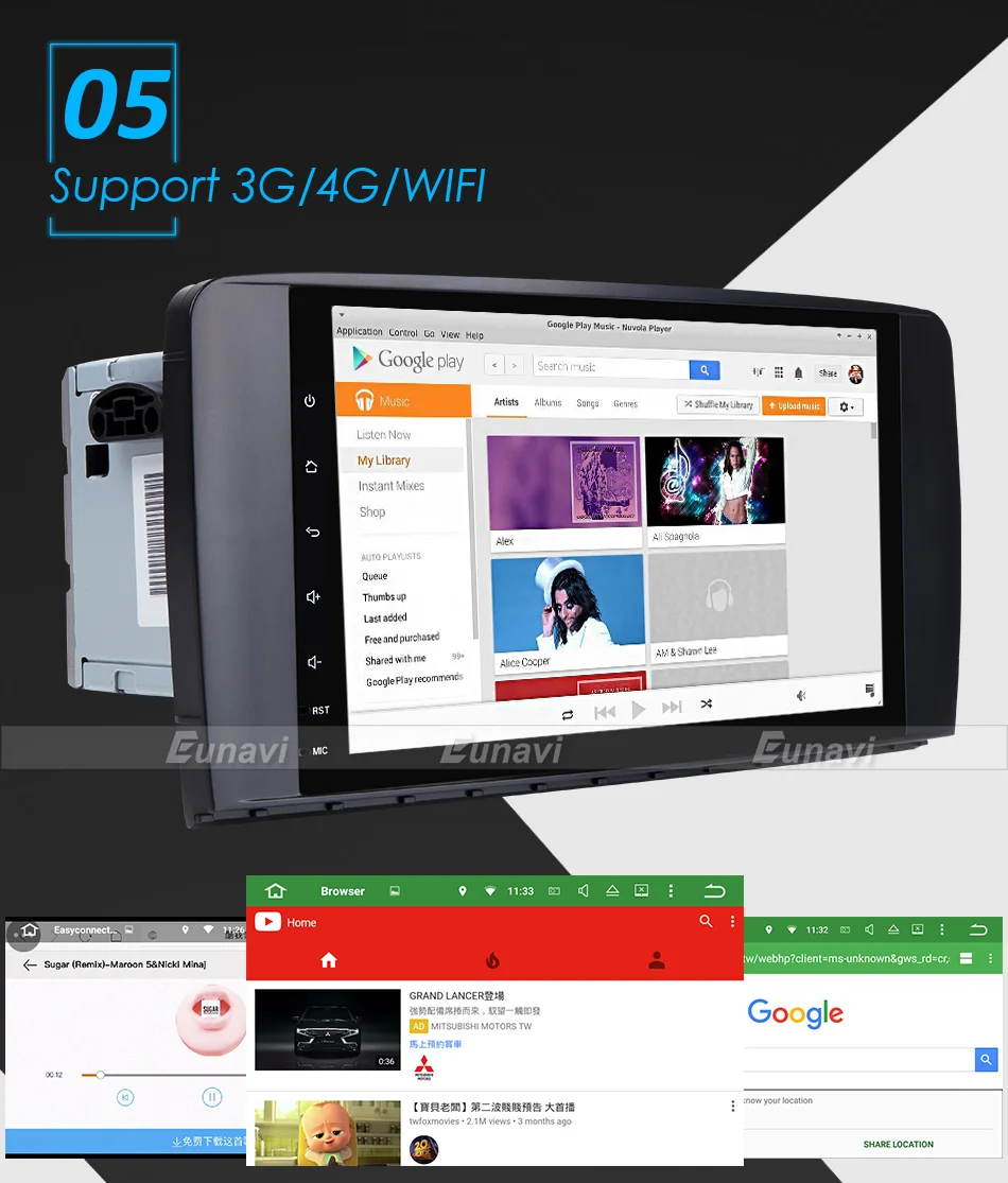 Best Eunavi 2 Din Quad core 9