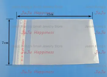 

1000Pcs Clear Self Adhesive Seal Plastic Packing Bags 7*12cm ob1035