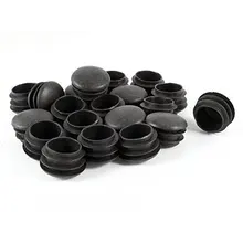 MYLB-20 Peças de Plástico Preto Insert Branqueamento Tampas Tubo Redondo 25mm de Diâmetro