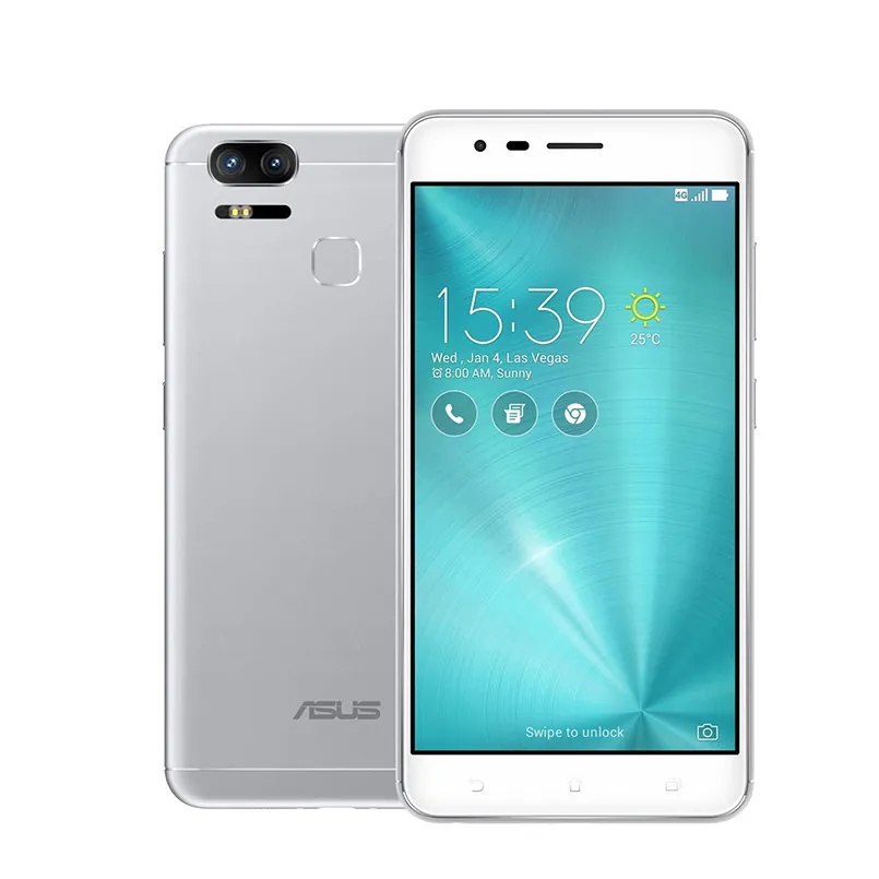 Глобальная версия ASUS ZenFone 3 Zoom ZE553KL мобильного телефона 4 аппарат не привязан к оператору сотовой связи 5,5 дюймов 4 ГБ/64 Гб 128 Гб двойной 12MP Камера 5000 мАч для смартфонов - Цвет: Silver