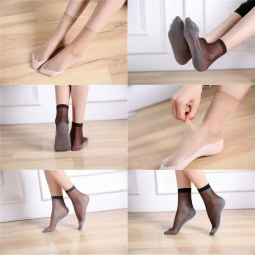 

Fashion Ultra-thin Women Sexy Elastic Silky Short Silk Ankle Socks