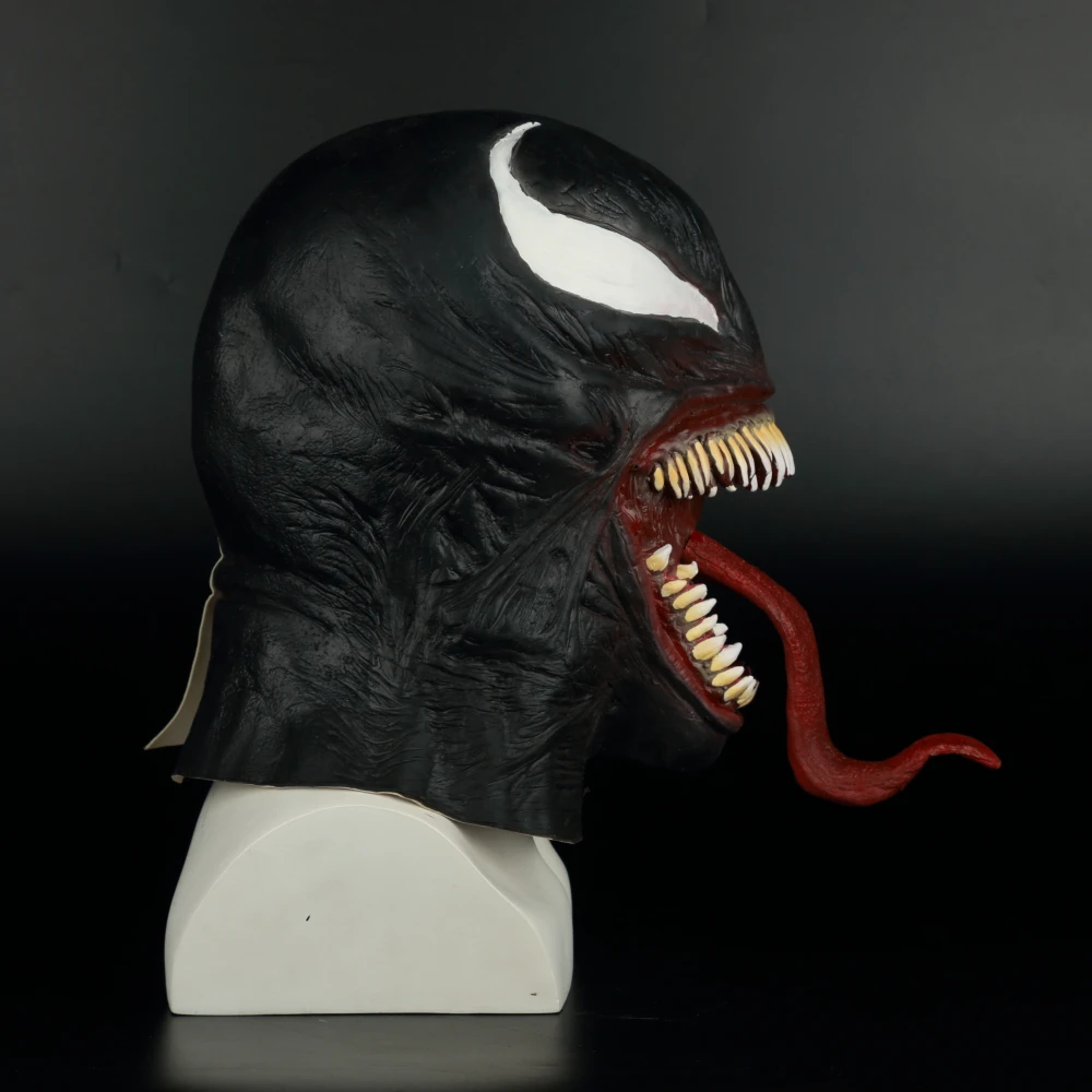 Spider-Man The Venom Mask Cosplay Spider Man Edward Brock Dark Superhero Venom Latex Masks Helmet Halloween Party Props (8)