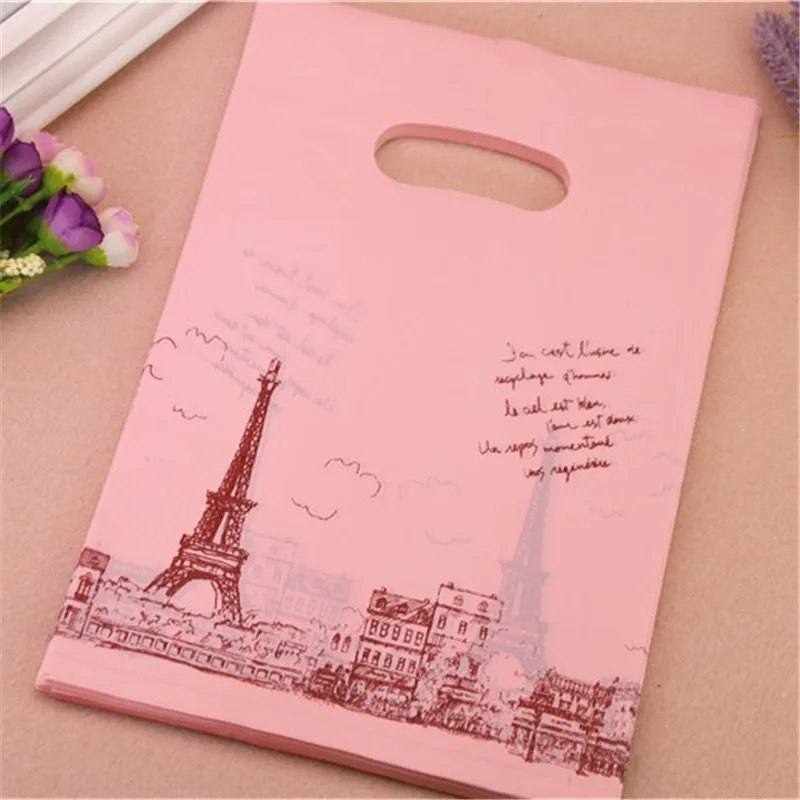 

2016 Hot Sale Wholesale 100pcs/lot 20*30cm Fashion Style Plastic Shopping Bags Hair Extension Packaging Present Bags