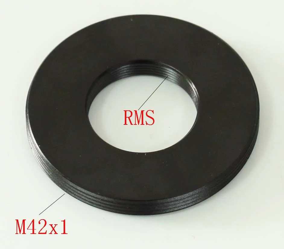 

Adapter RMS Microscope objective to male M42 X1 adapter Flat without flange