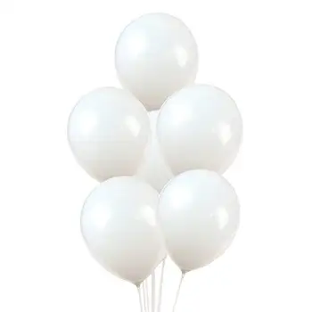 

100 Premium Quality Balloons: 12 inch white latex balloons