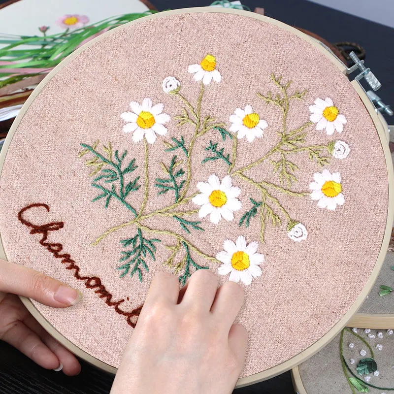 DIY ленты вышивка для начинающих рукоделие Наборы вышивки крестом Красочные цветы