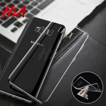 H & прозрачные мягкие Чехол для Samsung Galaxy S7 S8 плюс Примечание 8 ультра тонкий силиконовый чехол для Samsung a3 A5 A7 2017 чехол