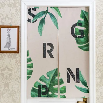 

Nordic Leaves Door Curtain Living Room Bedroom Shuttered Curtain Noren Japanese Curtain Entrance Feng Shui Door Curtain