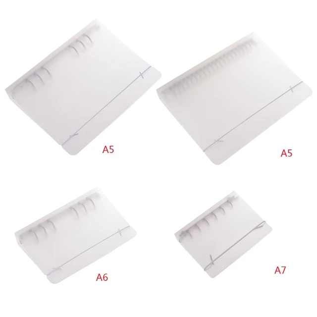 a7 a6 a5 6 12 holes clear plastic round ring binder binding cover