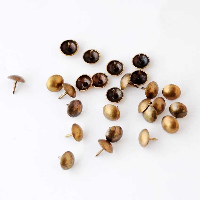 Free shipping 100Pcs Bronze tone drum nail doornail Archaize decorative