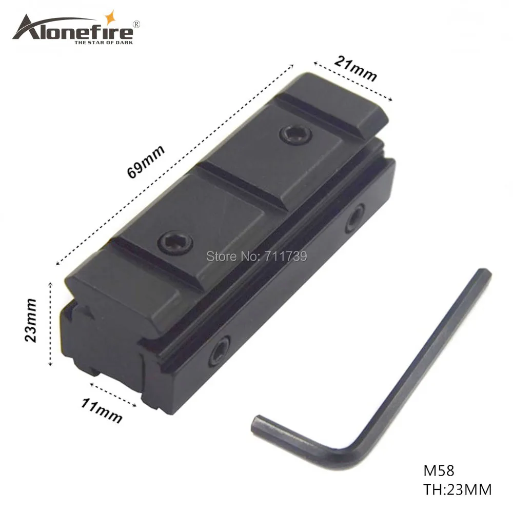 1 шт M58 ласточкин хвост Железнодорожный расширить длинная подставка 11 мм до 21 мм Picatinny крепление для прицела базы охотничье крепление поставки база для прицела