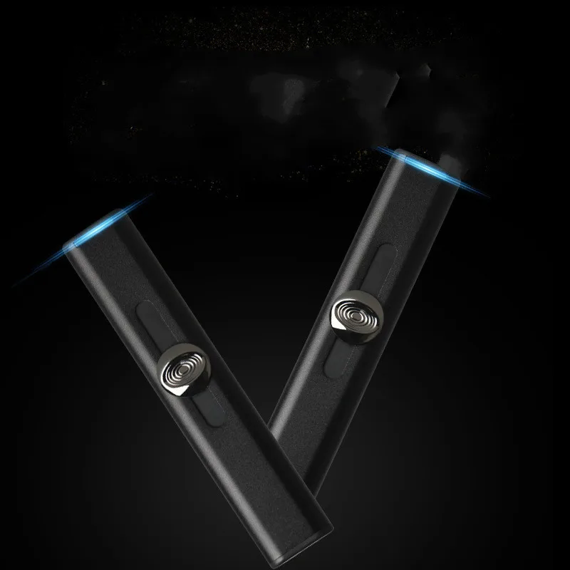 

Usb Charge Lighter Originality Portable Personality Two-sided Electronics Point Smoke Detector Men And Women Gift