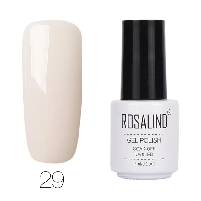 Гель ROSALIND 1 лак 7 мл 01-58 чистый цвет серия Гель лак для ногтей отмачиваемый УФ-лампа для маникюра ногтей полуперманентные Лаки - Цвет: RC29