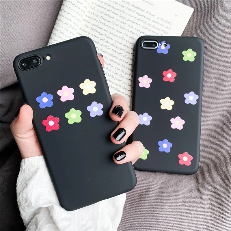 

Colorful Flowers Phone Case For iphone XS Max Case For iphone XR X 6 6s 7 8 plus Cover Fashion Cute Floral Soft TPU Slicon Cases