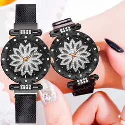 Женские часы, блестящие, удачные, модные, трендовые, многолепестковые, с алмазным циферблатом, ремешок из сплава, женские кварцевые часы 2019
