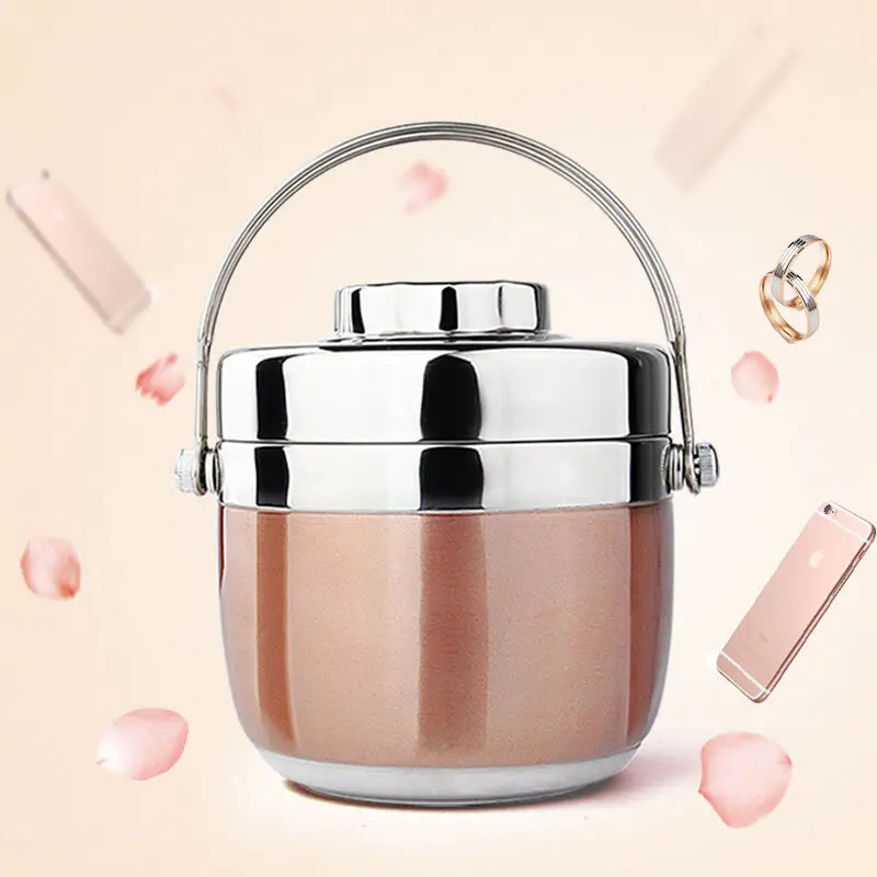 Portable Stainless Steel Thermal Insulation Japanese Bento Box Food Fruit Container Storage Lunch Box For Children