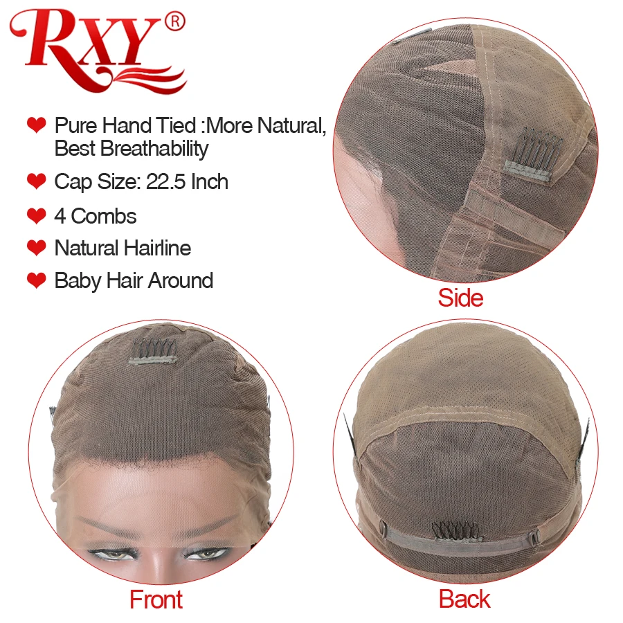 RXY Full Lace Wigs Human Hair With Baby Hair Brazilian Body Wave Pre Plucked Full Lace Human Hair Wigs For Black Women Remy Hair (5)