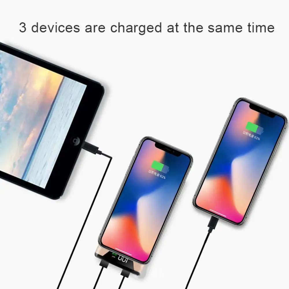 for Power USB Dual Wireless QI Charger Digital Bank with Display Battery External for 20000mah phone 8 X Powerbank for Power USB Dual Wireless QI Charger Digital Bank with Display Battery External for 20000mah phone 8 X Powerbank