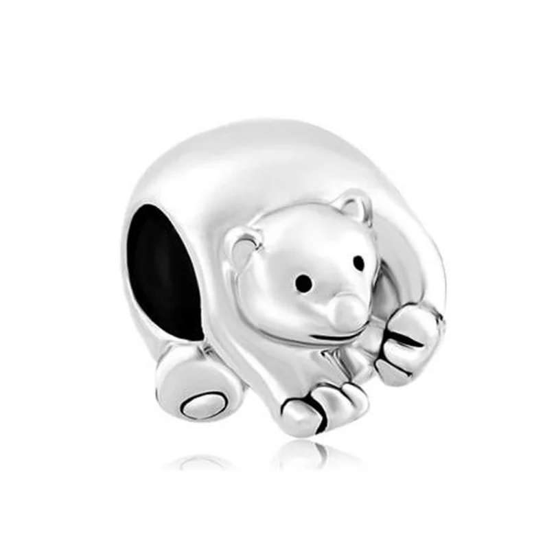 

European and American popular polar bear animal charm beads charm beads fit Pandora bracelet