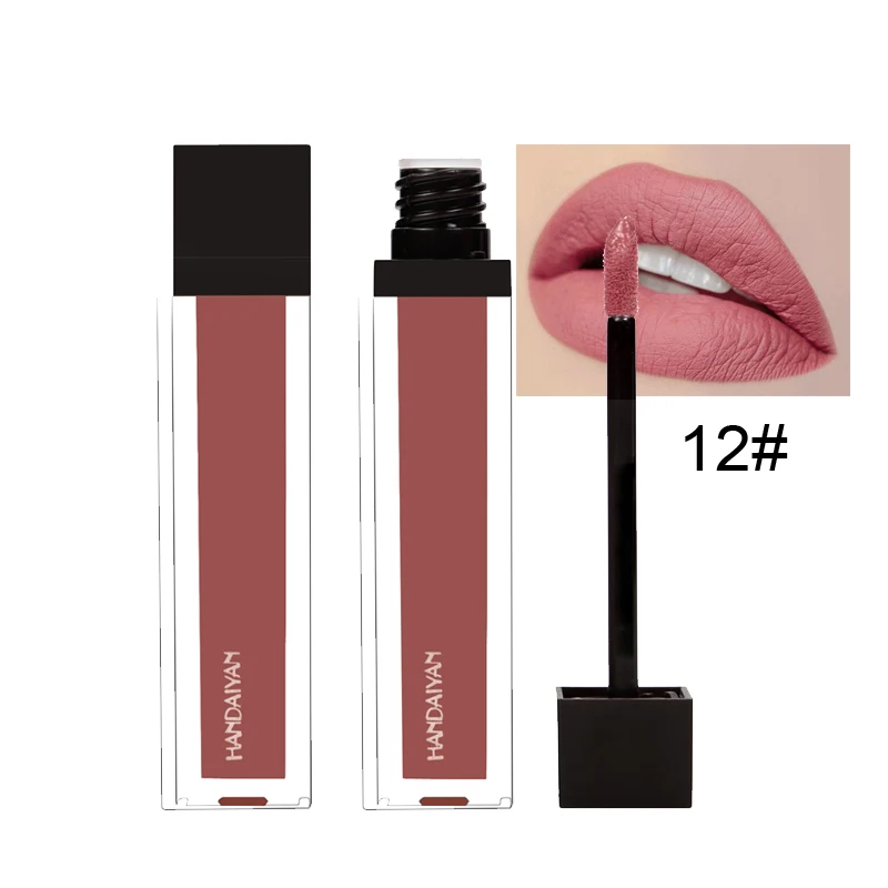 HANDAIYAN Shimmer жидкая губная помада 12 долговечные цвета мягкий яркий блеск для губ оттенок для женщин Красота сексуальный блеск для губ