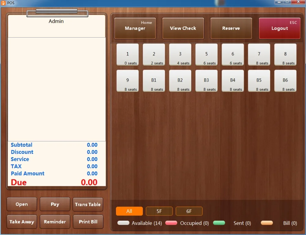 

Professional P.O.S Pos software for restaurant with multiple language English Portuguese Dutch German Turkish and Chinese