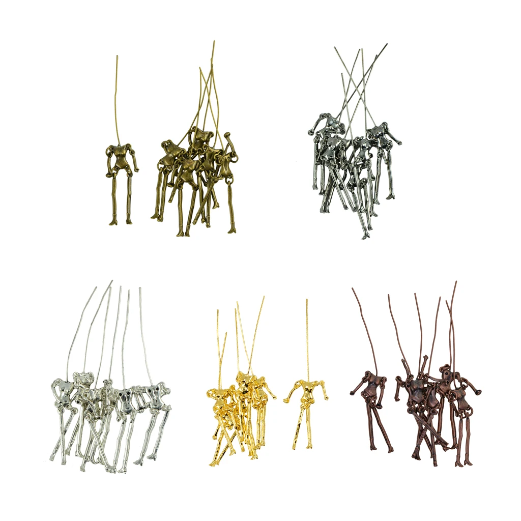 

30 Sets Mixed Retro Charms Skeleton Body Doll Pendants for DIY Jewelry Making Fit Necklace Bracelet Earrings Doll Craft Findings