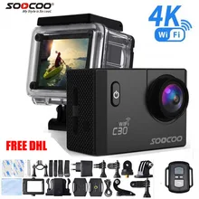 5 шт. DHL Экшн-камера SOOCOO C30 C30R с дистанционным управлением Ultra FHD 4K WiFi 1080P 2,0 lcd 170D спортивная водонепроницаемая профессиональная камера