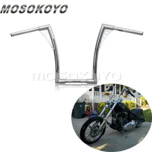 Хромированная вешалка для тяги жира 1" 16" Rise для Harley Custom Softail FLST FXST Sportster XL Dyna Touring Кафе Racer