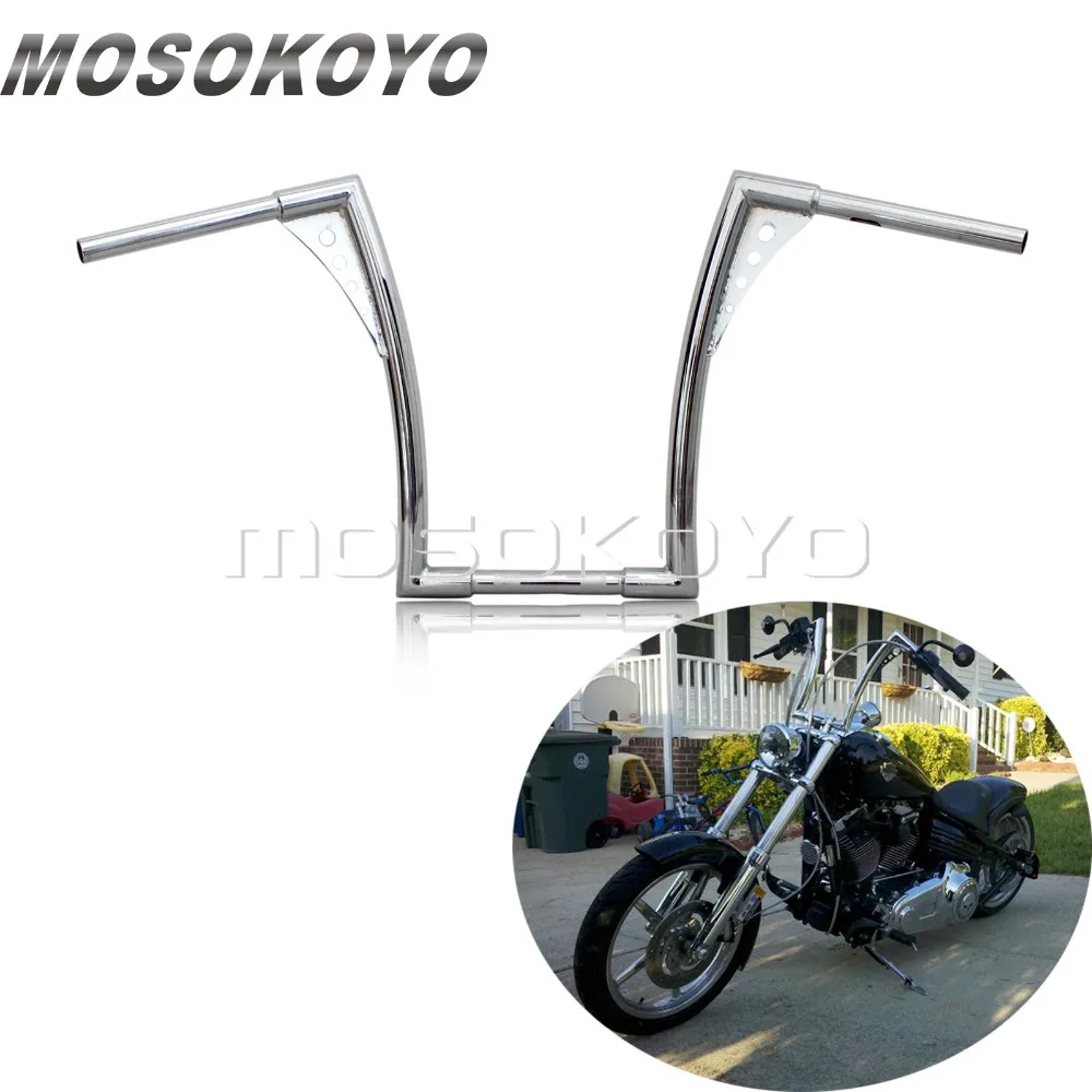 Хромированная вешалка для ног 12 &quot16&quot Harley Custom Softail FLST FXST Sportster XL Dyna Touring Cafe Racer|Руль
