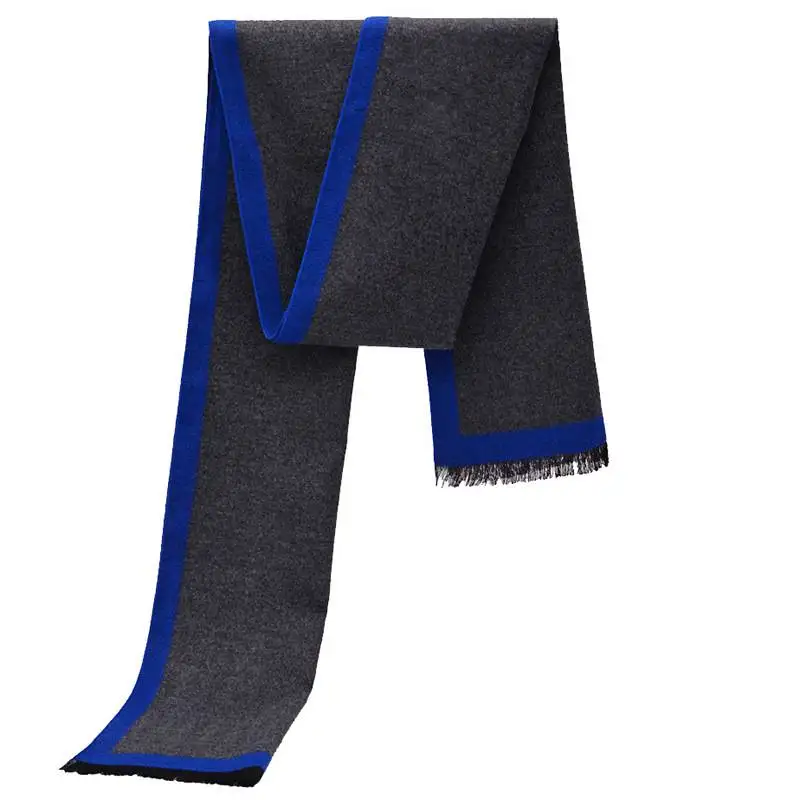 New Striped Business Scarfs Men Winter Thick Cashmere Scarf Luxury Brand font b Tartan b font