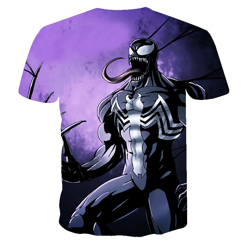 Новая футболка Для мужчин Новые Venom Футболка "Марвел" футболки с 3D-принтом Для мужчин Для женщин Повседневная рубашка Фитнес футболки, топы XXS-4XL