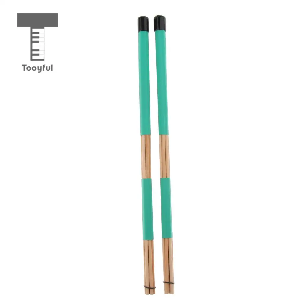 Sunnimix деревянные барабанные палочки стержни барабанные палочки резиновые ручки щетки для барабанщика длина 40 см