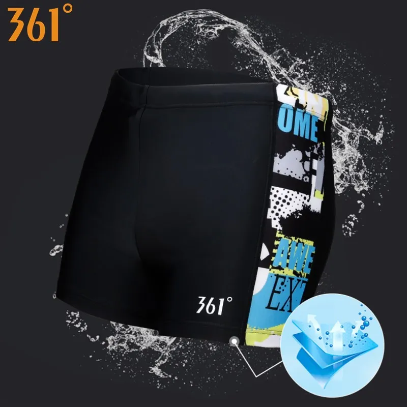 

XARKE Professional Men Swimwear Black Blue Boxer Swimming Trunk 2018 Swim Shorts for Men Boys Swimsuit Brief Swim Suit for Pool