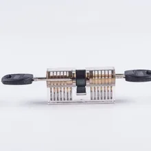 Горячая Cutaway прозрачный медный замок обучение мастерство профессиональная вязкая практика замки замок выбрать для слесаря
