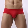 Ropa interior Sexy de algodón para hombre, Calzoncillos cortos de cintura baja, sólido, convexo en U, Cueca, Calzoncillos de talla grande, M-XXL ► Foto 2/6