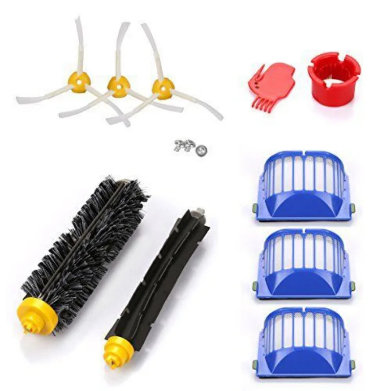 Replacement Part Kit for Bristle Brush Flexbile Beater Side Brush Hepa